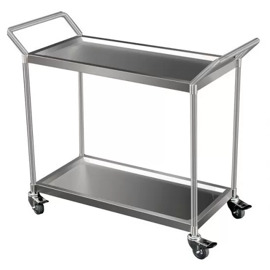 Heavy Duty 2 Tier Stainless Steel Trolley - Abaxkf